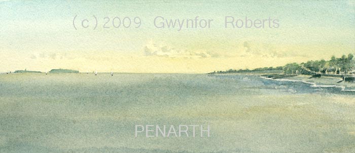 Towards Holm Islands from Penarth pier