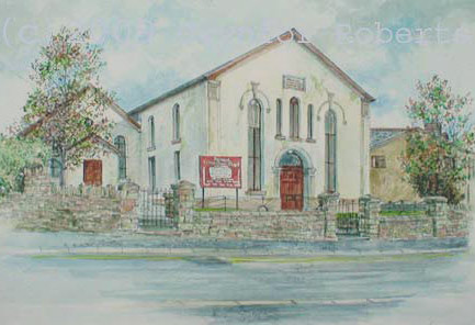 Painting of the Penuel Chapel, Nelson, Caerphilly
