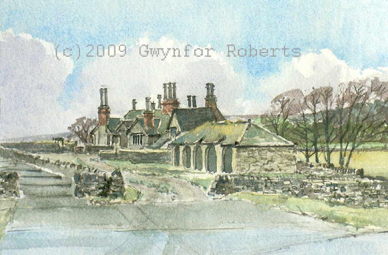 Paintings of Plas Machen farm, Lower Machen, Caerphilly, South Wales