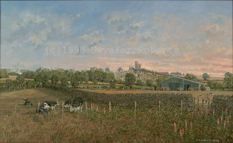 Painting of Saint Sannan's Church, Bedwellty