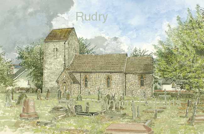 Painting of Saint James Church,Rudry