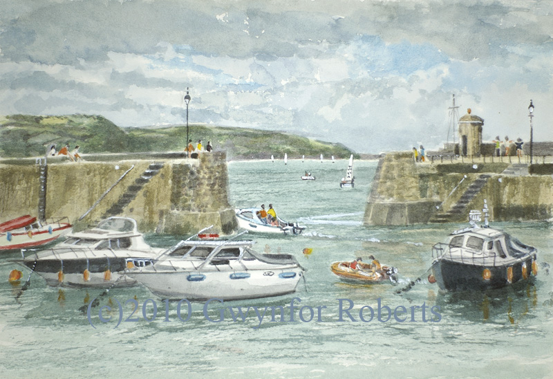 Paintings of Saundersfoot by Welsh Artist Gwynfor Roberts