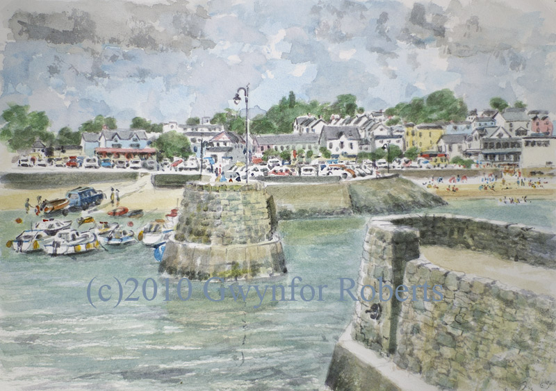 Watercolour paintings of Saundersfoot, West Wales