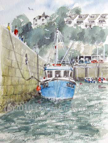 Watercolour paintings of Saundersfoot, West Wales