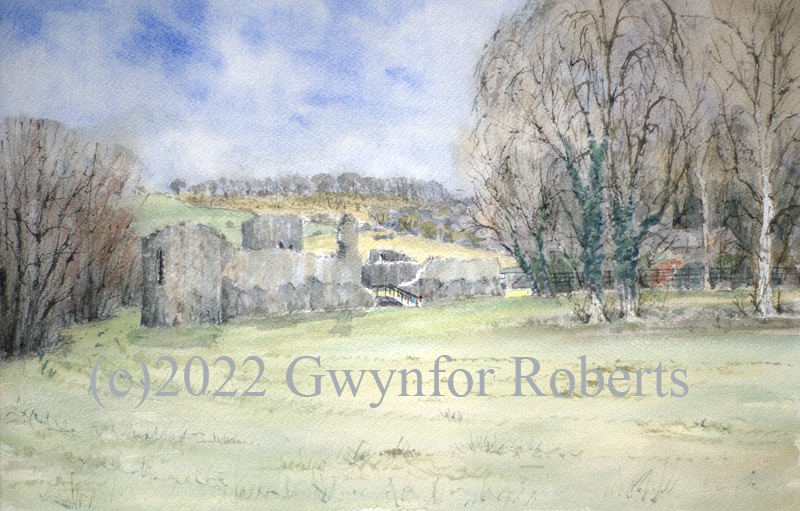 painting of Skenfrith Castle