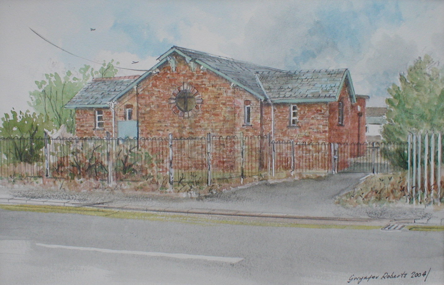 Painting of Saint Anne's Church, Cefn-Hengoed