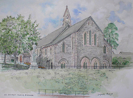 Painting of Saint Gwladys Church, Bargoed