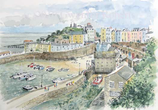 Paintings of Tenby by Welsh Artist Gwynfor Roberts