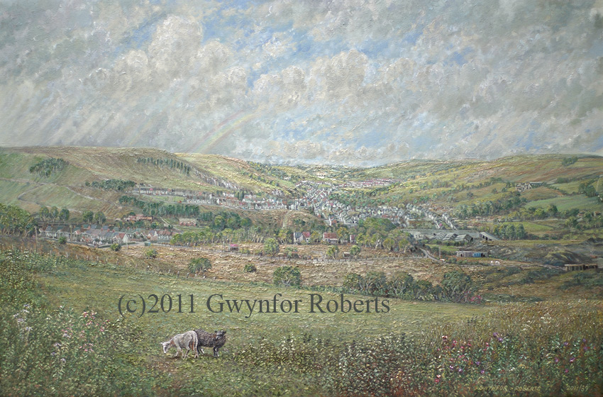 Painting of Senghenydd and Abertridwr.