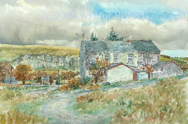 Terraced row at Troedrhiwfuwch