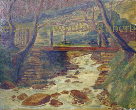 Paintings of Wales. Painting of Twyn Road,Ystrad Mynach