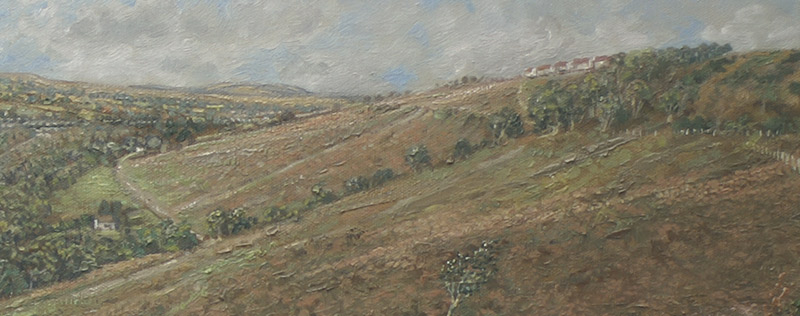 View over Nant cylla from Graig Road, Hengoed