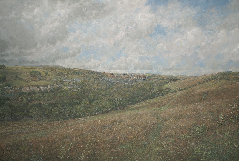 View over Nant cylla from Graig Road, Hengoed