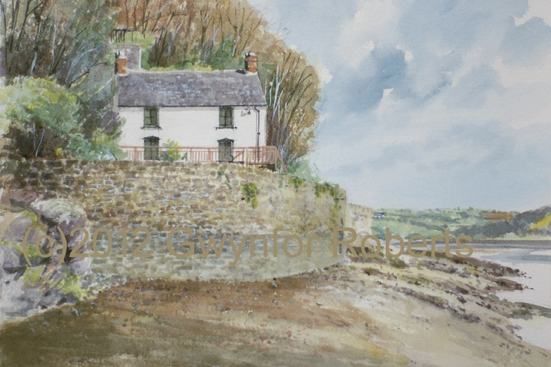 Welsh Art-The Boathouse at Laugharne, West Wales