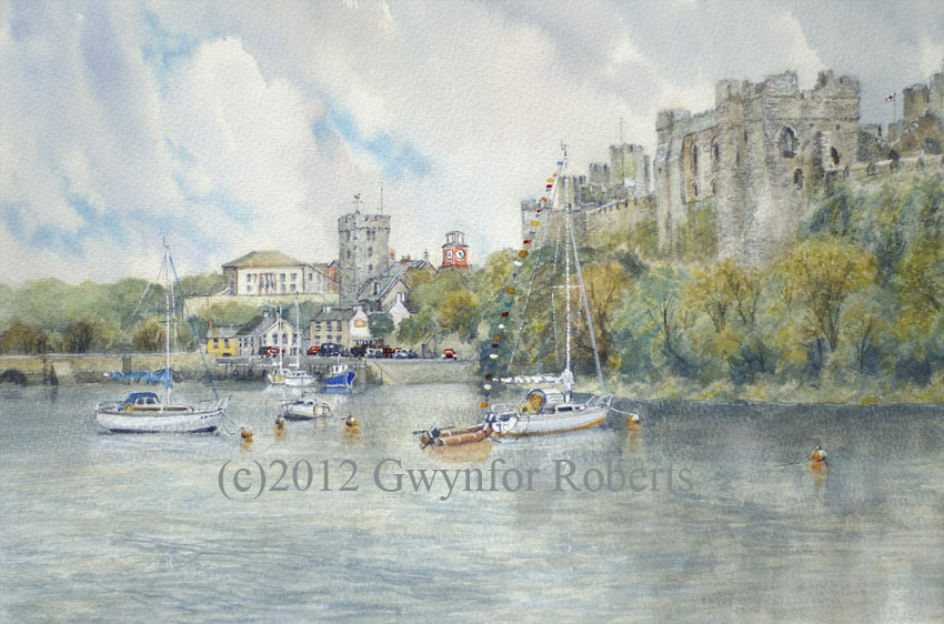 Welsh Art-painting of Pembroke Castle, West Wales