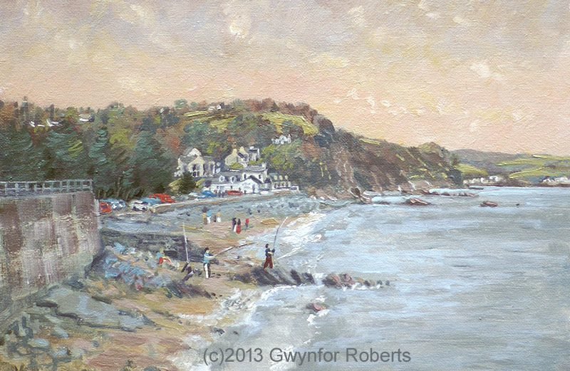 Painting of Wiseman's Bridge, Pembrokeshire, Wales