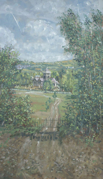 holy Trinity church, Ystrad Mynach. From the railway station